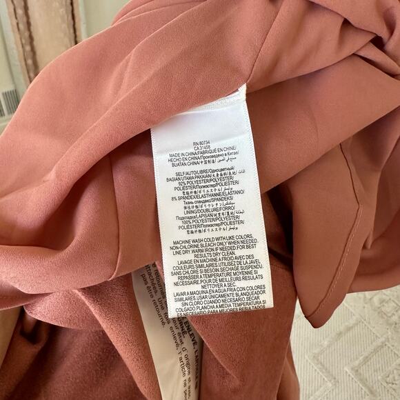 NWT BCBGMaxAzria Trar Suede Asymmetrical Dress in Rose Dawn - Picture 8 of 10